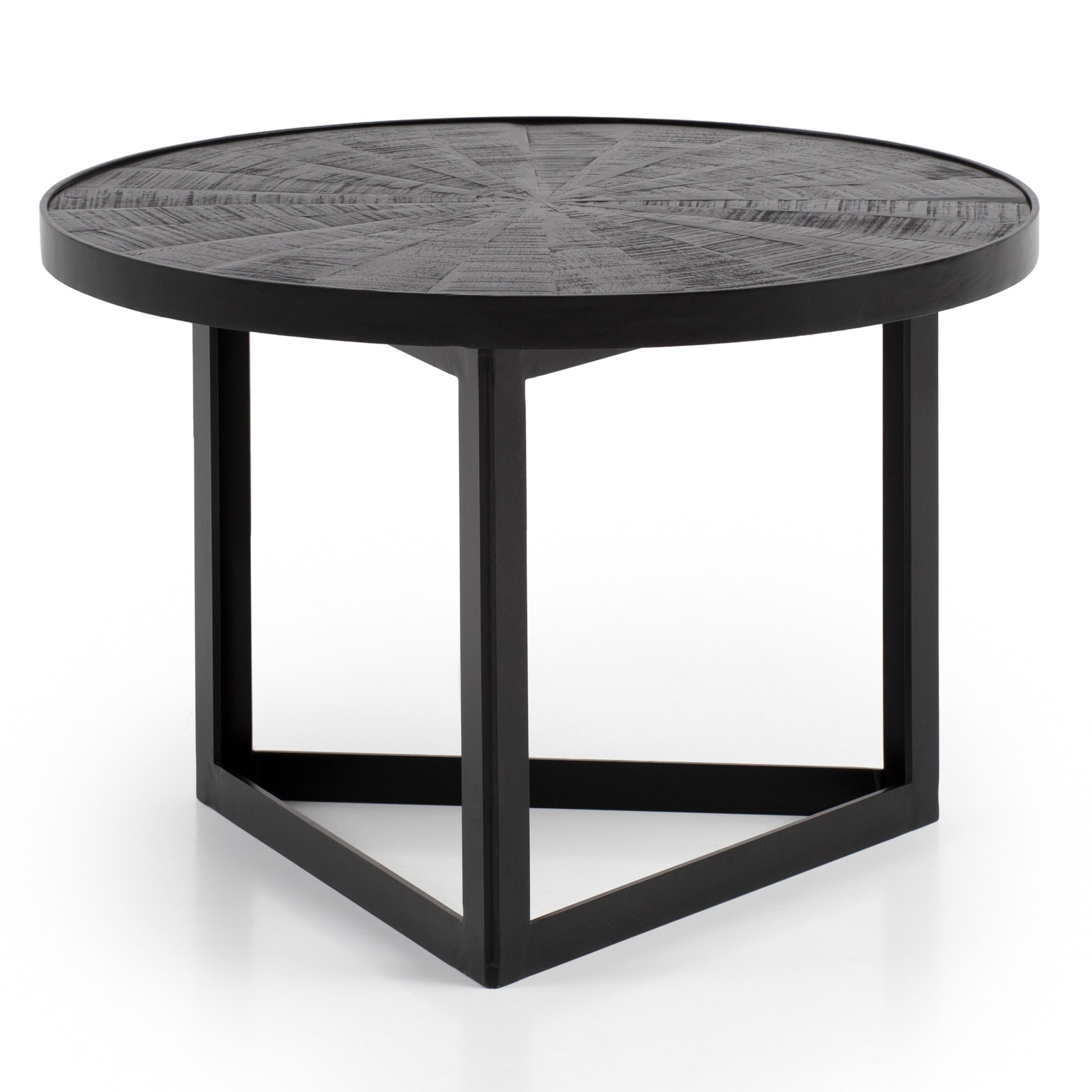 Couchtisch 58x40 cm Massivholz Mango schwarz
