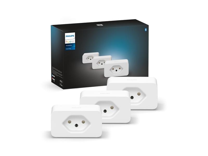 Philips Hue Zubehör Smart Plug Steckdose 3er Set CH Weiss, Hue Steuerung für jede Lampe