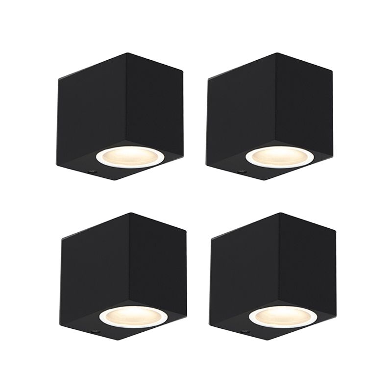 Set van 4 moderne wandlampen zwart IP44 - Baleno