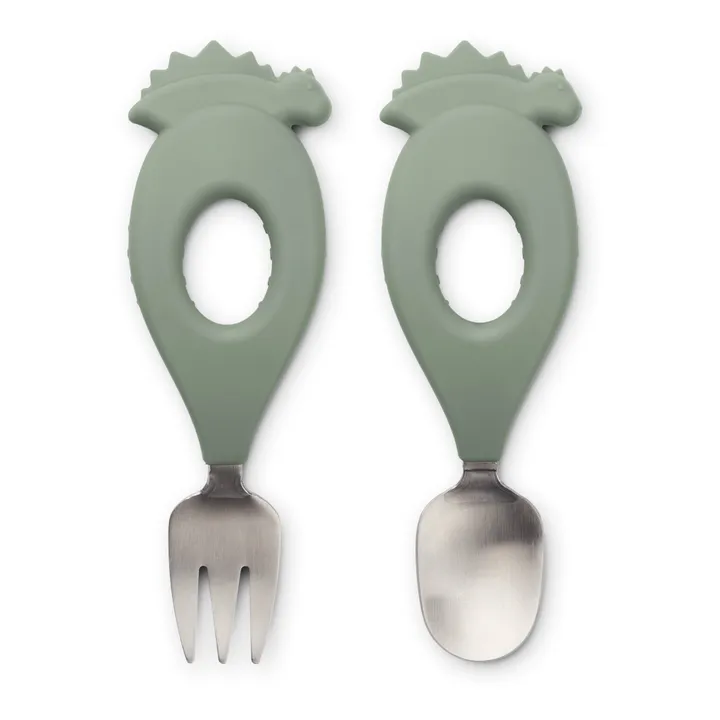 Liewood Couverts Stanley en inox - Set de 2 | Vert