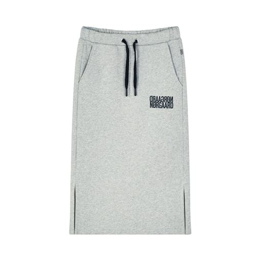 Mads Nørgaard Organic Sweat Sheila Nederdel, Light Grey Melange, 16 år