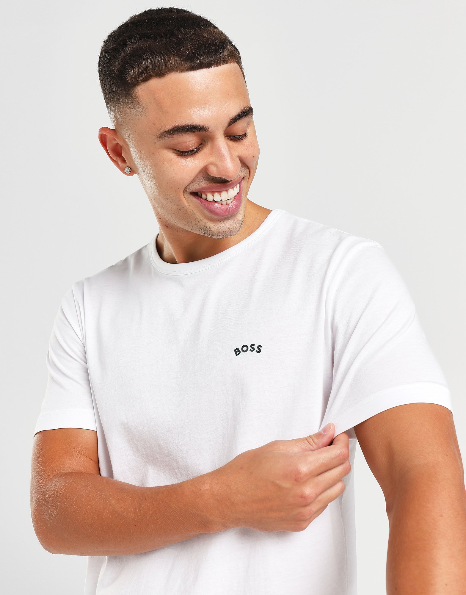 BOSS T-Shirt Logo Incurvé