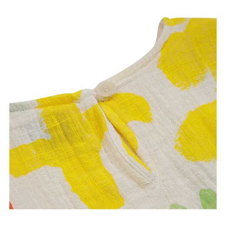 Bobo Choses Robe Manches Ballon Carnival | Ecru
