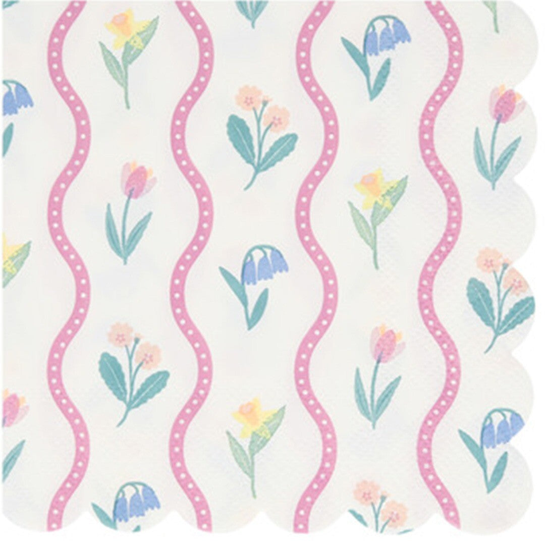 Meri meri servetten bloomsbury - large - 16st