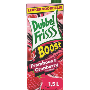 DubbelFrisss Boost Framboos - Cranberry 1,5L