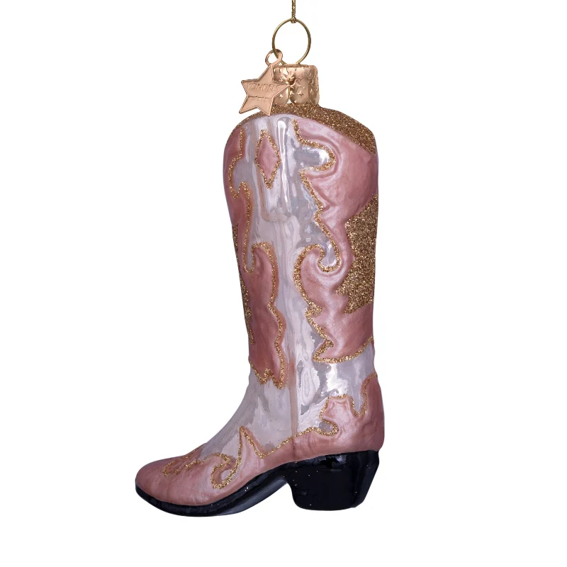 Vondels  Cowboystøvle juleophæng - H12 cm.