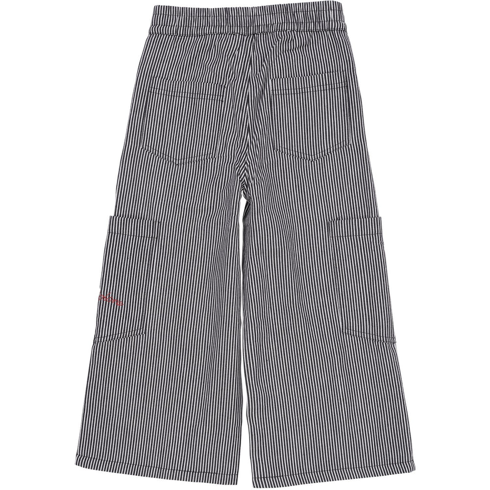Køb COPENHAGEN COLORS Navy Stripe Striped Wide Bukser m. Lommer