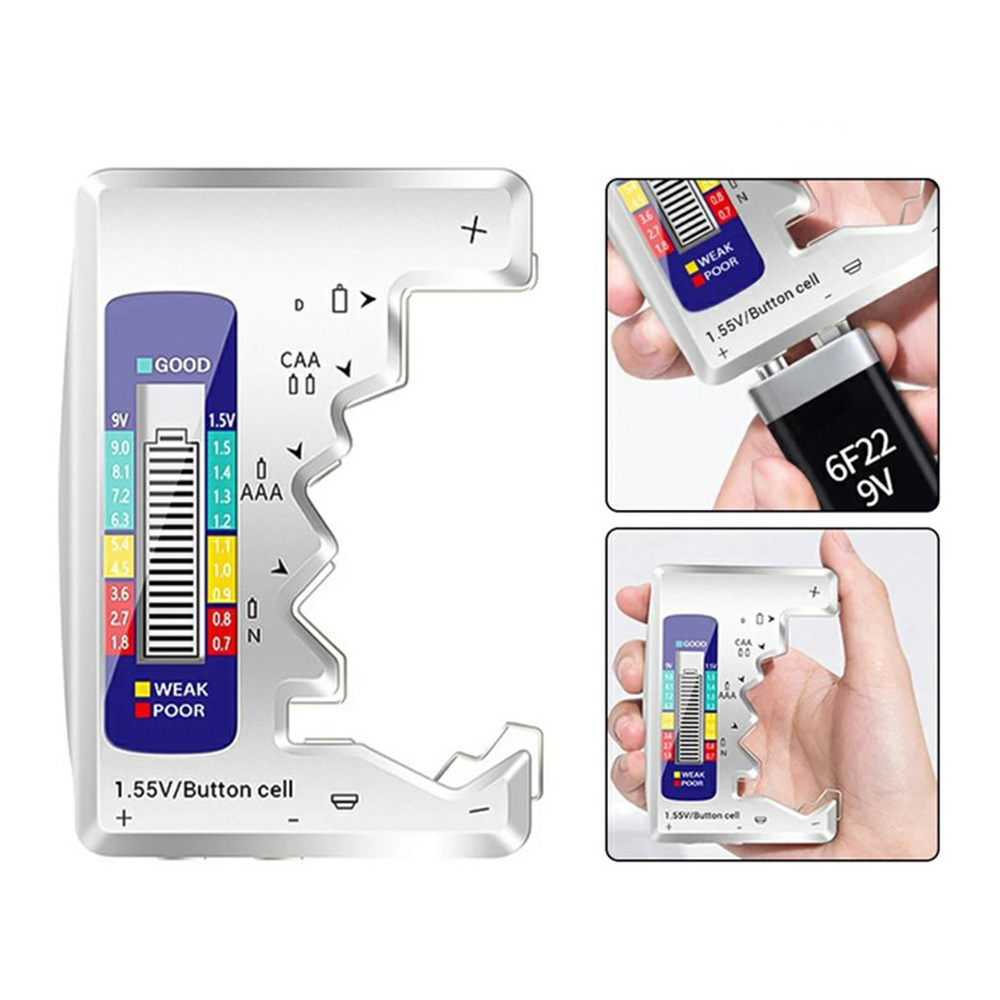 Digitaler Batterie Tester Prüfer LCD Balken Anzeige für Typ AA / AAA / C / D / E / N / Knopfzellen