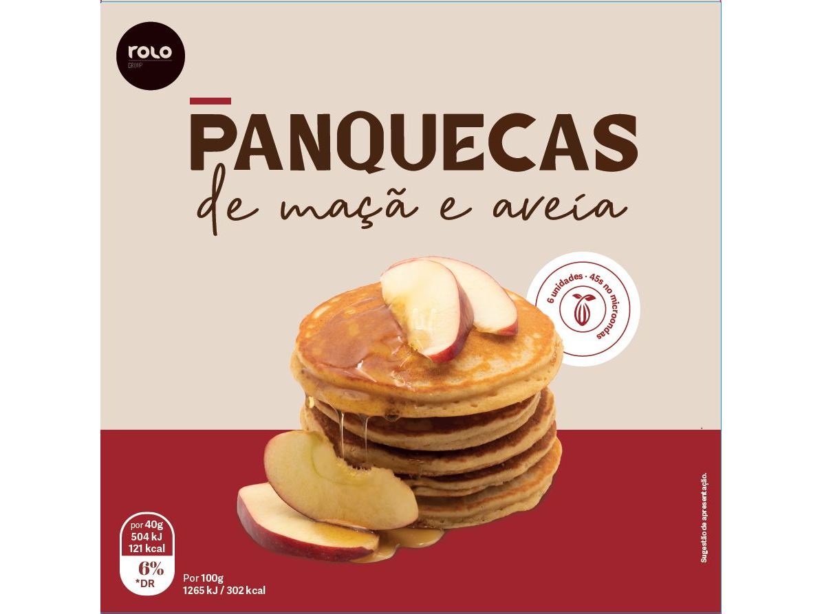 PANQUECAS ROLO MAÇÃ AVEIA 240G 6UN