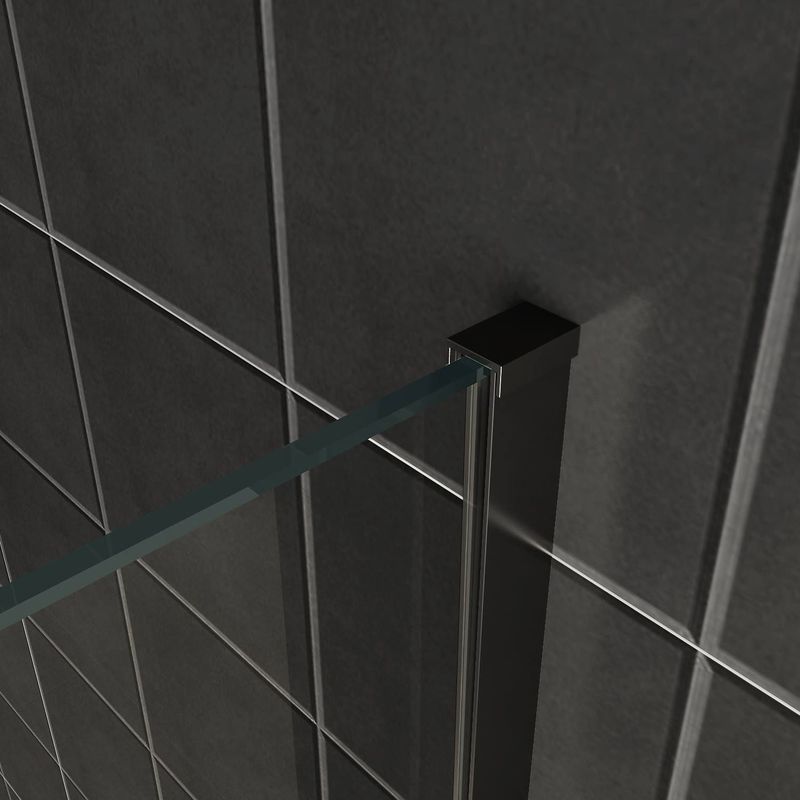 BWS - Inloopdouche Pro Line - Helderglas 8 mm - Mat Zwart Profiel en Stang