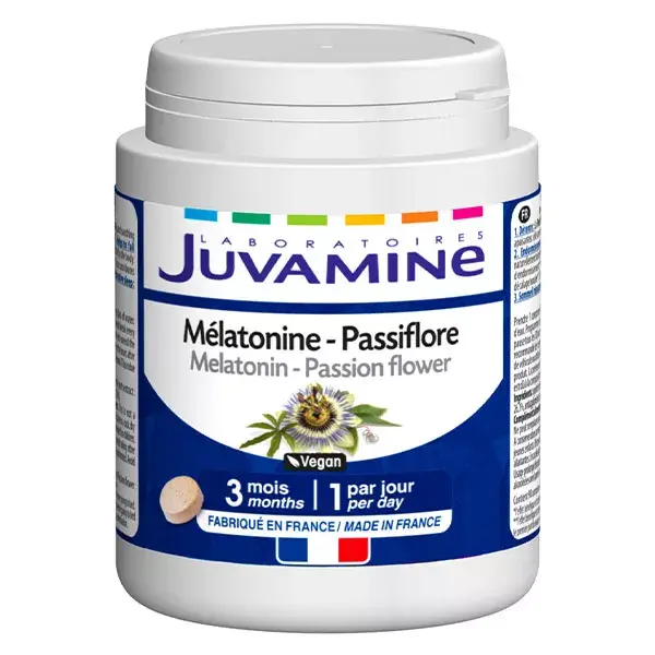 JUVAMINE MELATONINA PASSIFLOWER Suprimento para 3 meses, 90 comprimidos