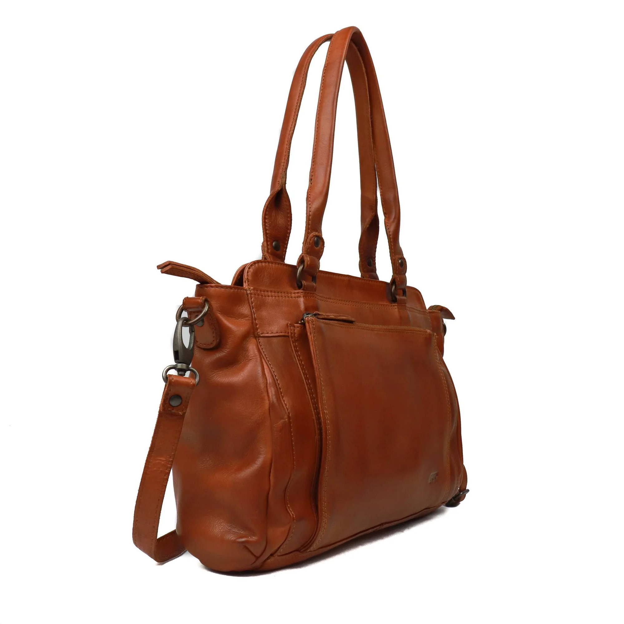 Bear Design Cow Lavato Hand-/ Schoudertas Donna Cognac CL41573