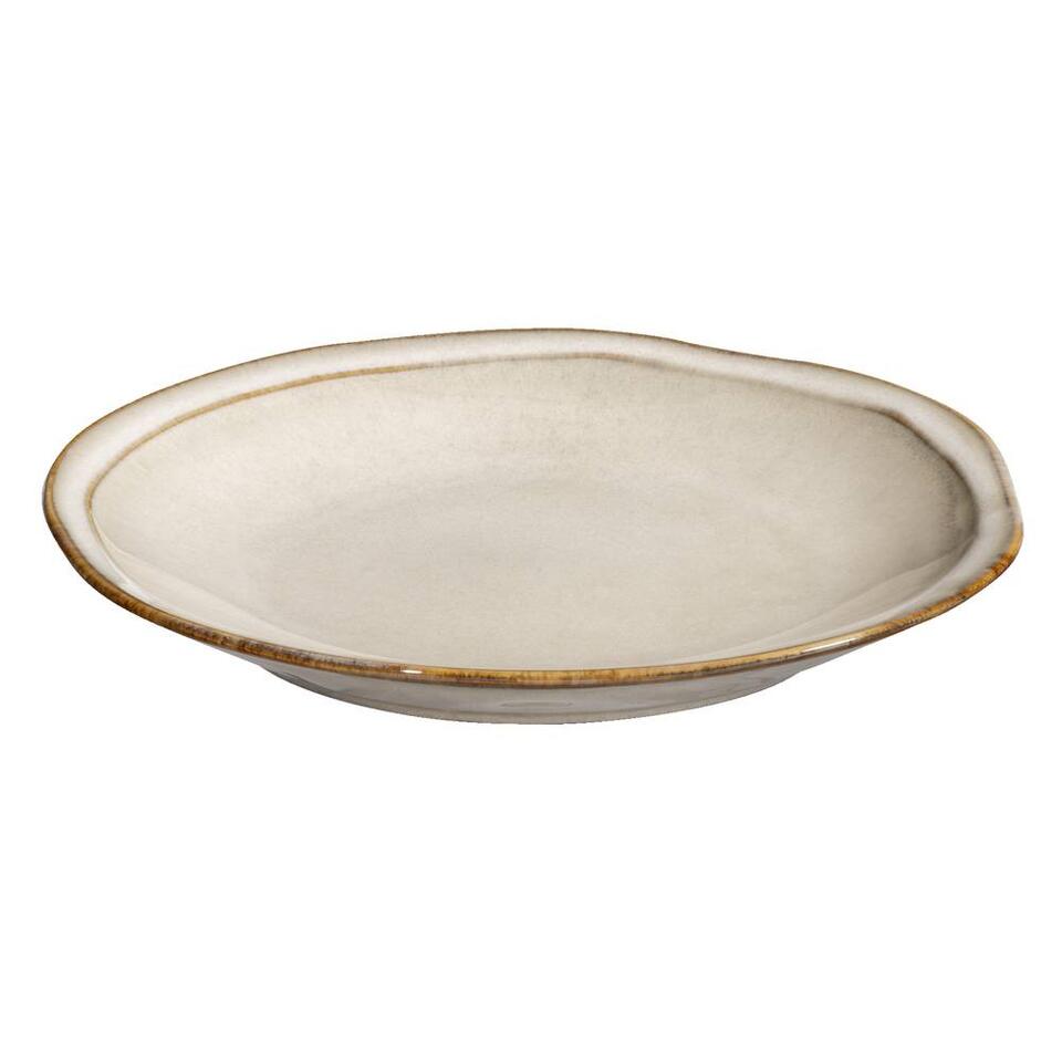 Ontbijtbord Anna - beige - stoneware - Ø21 cm