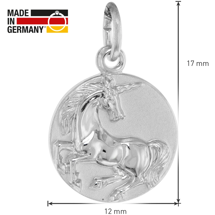 trendor Kinder-Halskette mit Einhorn-Anhänger Silber 925 silver