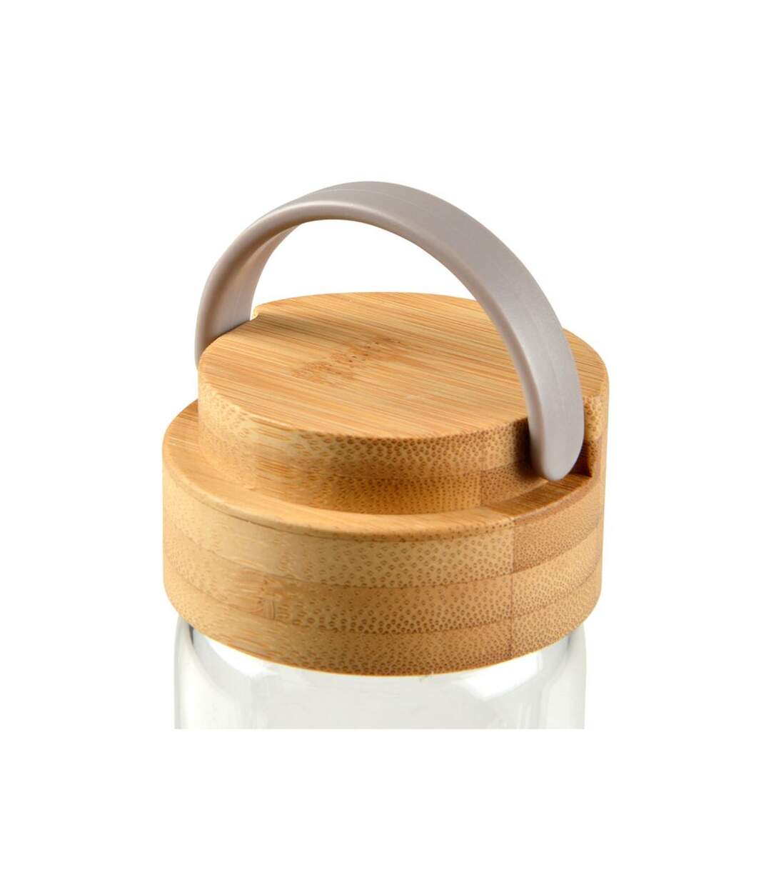 Paris Prix - Gourde Bouteille En Verre silicone 0,6l Taupe