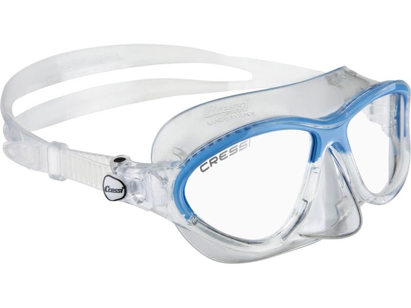 CRESSI Tauchmaske Moon Kinder Klar/Blau Schwimmbrille für Kinder
