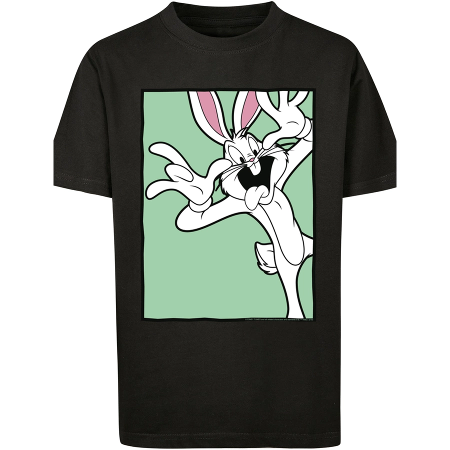 F4NT4STIC T-Shirt Looney Tunes Bugs Bunny Funny Face schwarz