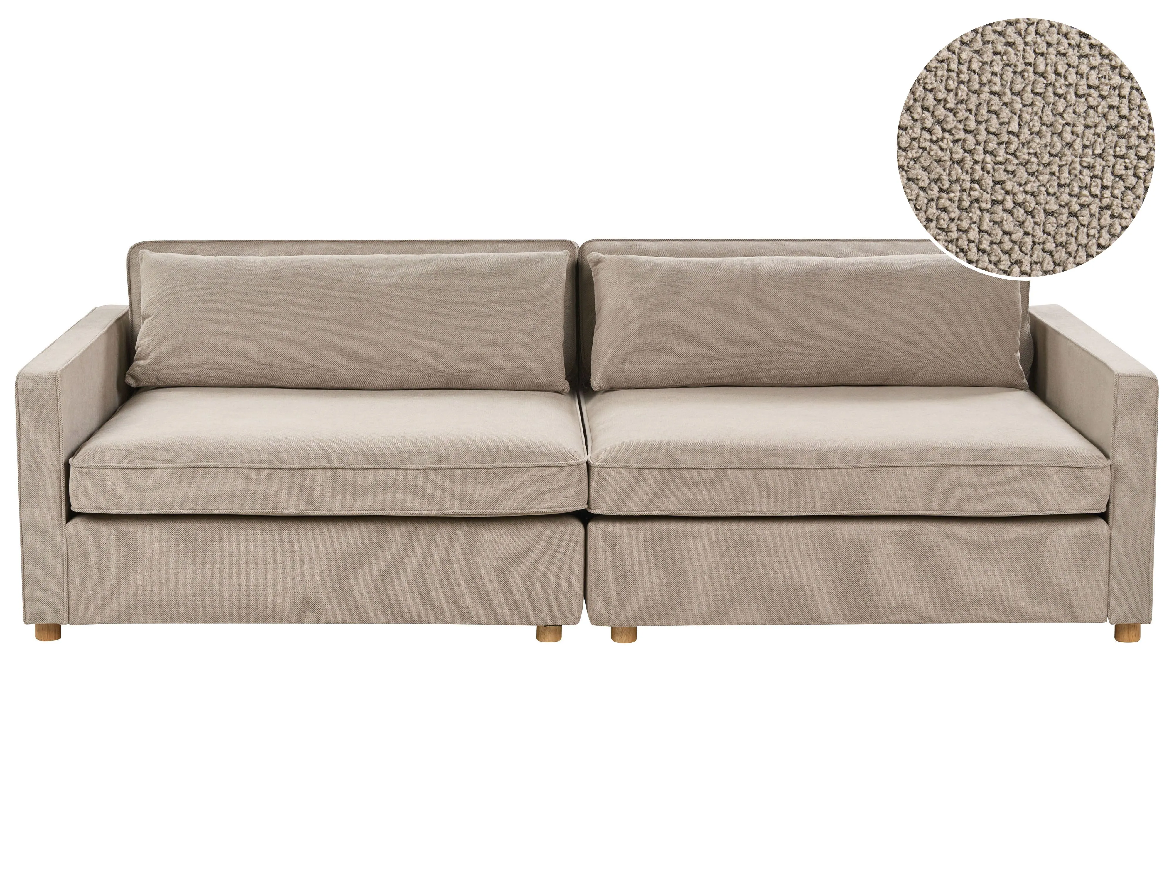 Bank 3-zits VINSTRA Stof Taupe