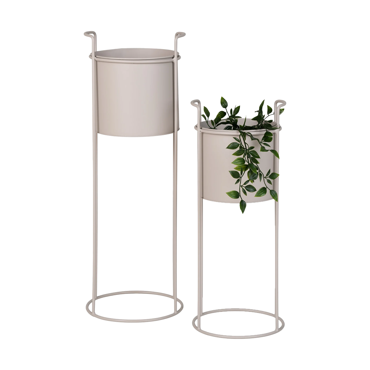 Staande plantenbak Pepijn - set van 2 Beige