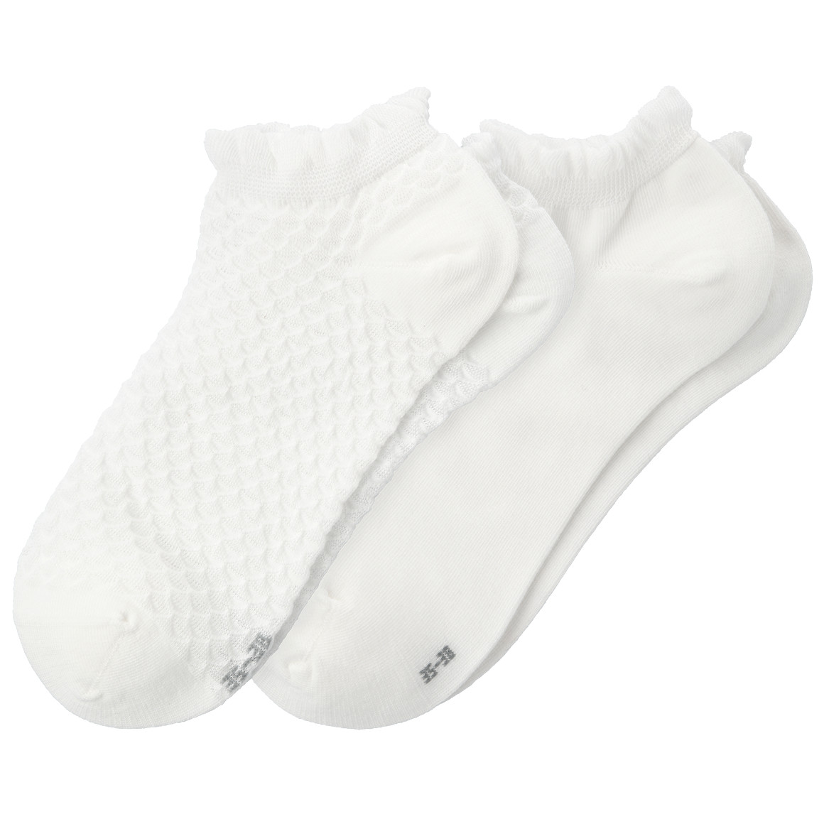 Gina Benotti 2 Paar Damen Sneaker-Socken im Set weiss