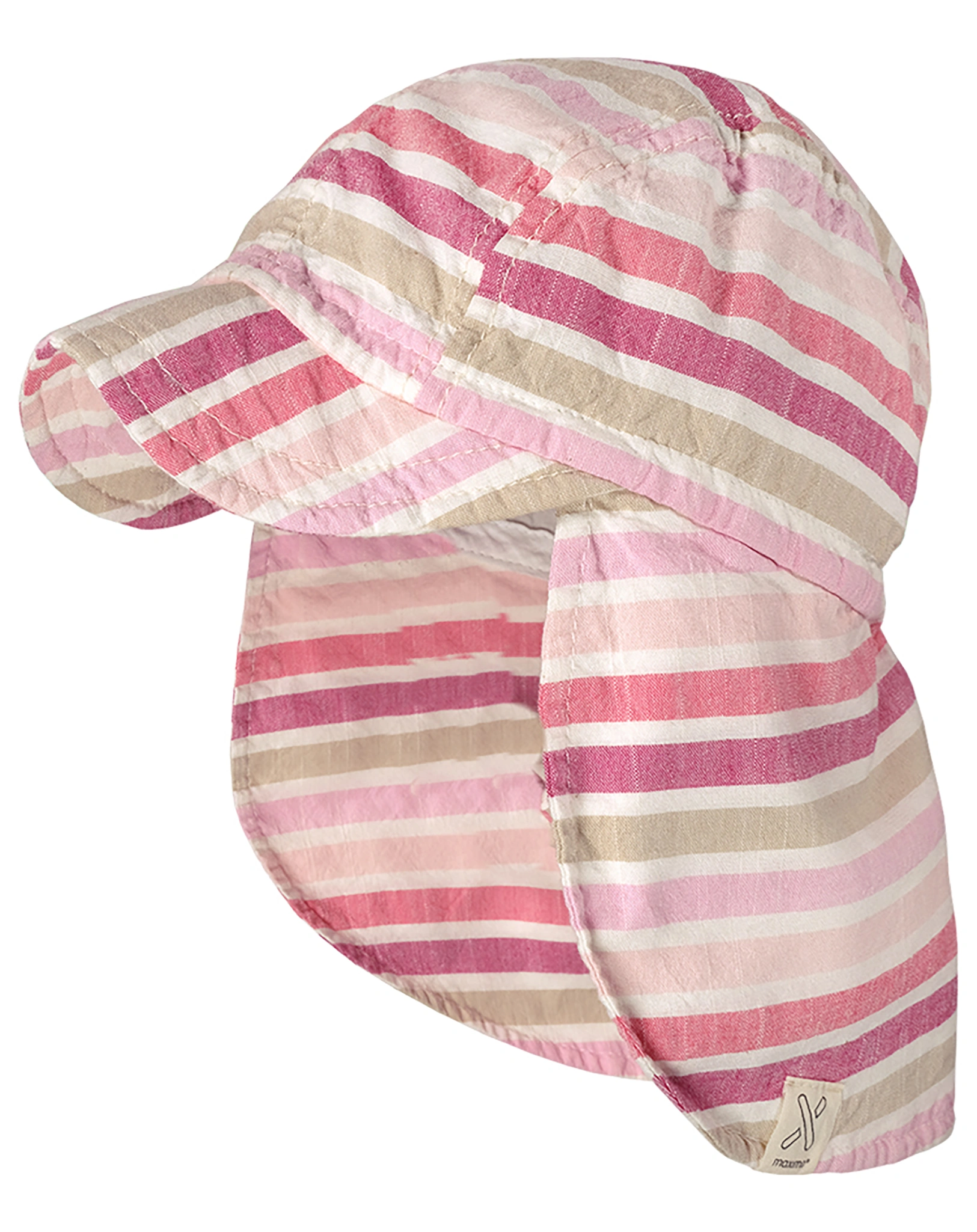 Schildmütze SUMMER STRIPES mit Nackenschutz in rosa