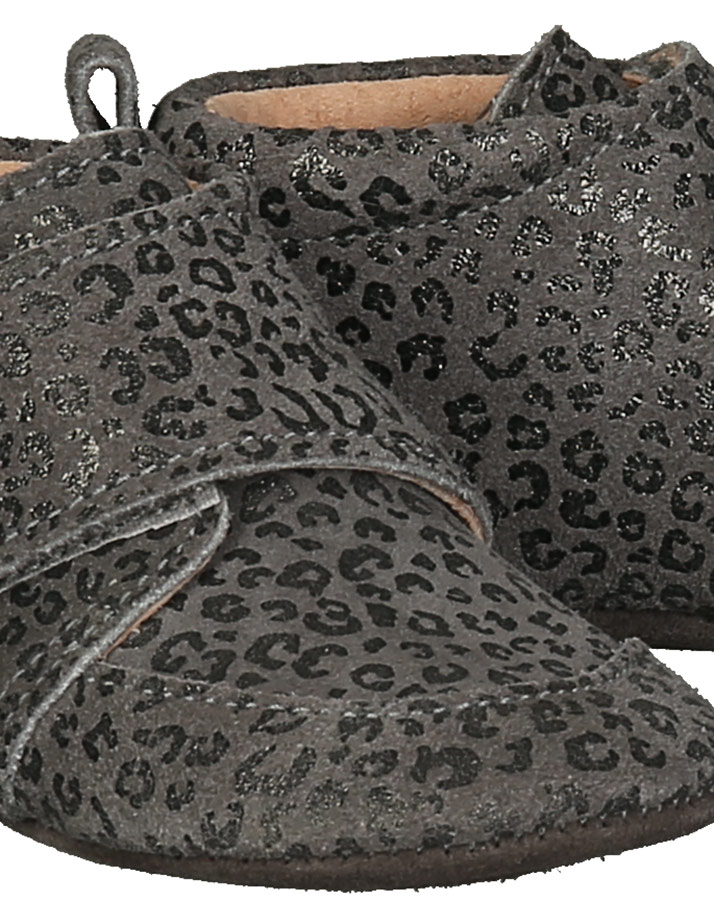 Klett-Hausschuhe GREY LEOPARD in dunkelgrau