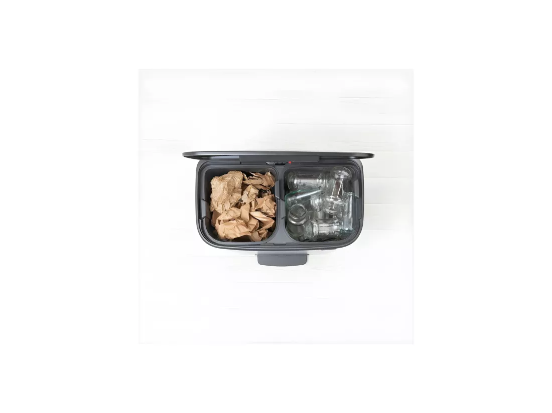 Brabantia Poubelle à pédale 2x30l matt black - 211508