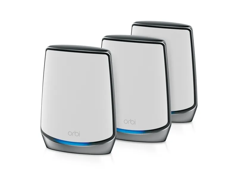 NETGEAR Orbi RBK853 - Wi-Fi-system - (router, 2 extendere) - mesh 1GbE, 2.5GbE - Wi-Fi 5, Wi-Fi 6 - Tri-Band