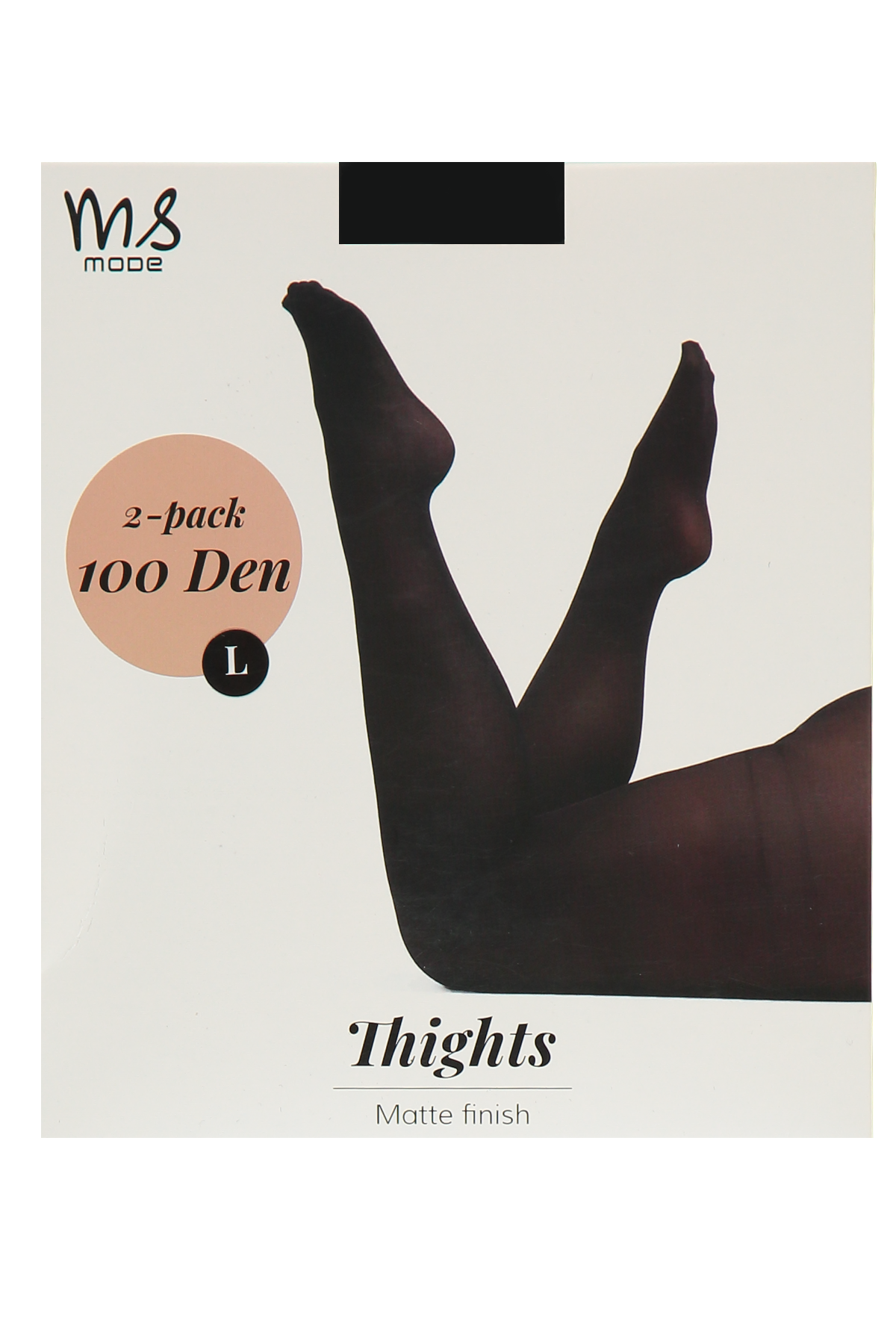 2-pack Basis panty 100 denier Zwart