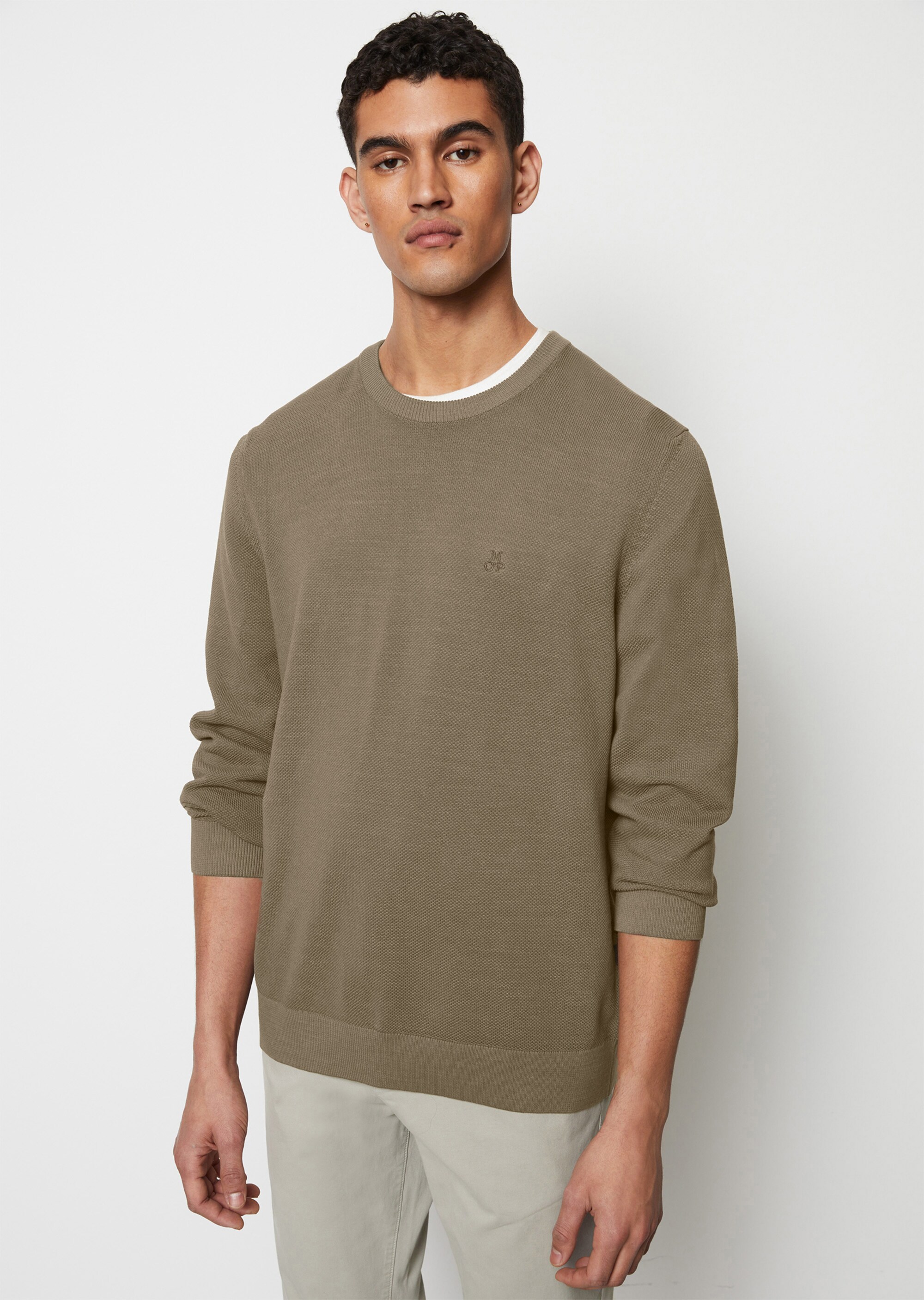 Pullover regular mit feiner Piqué-Struktur