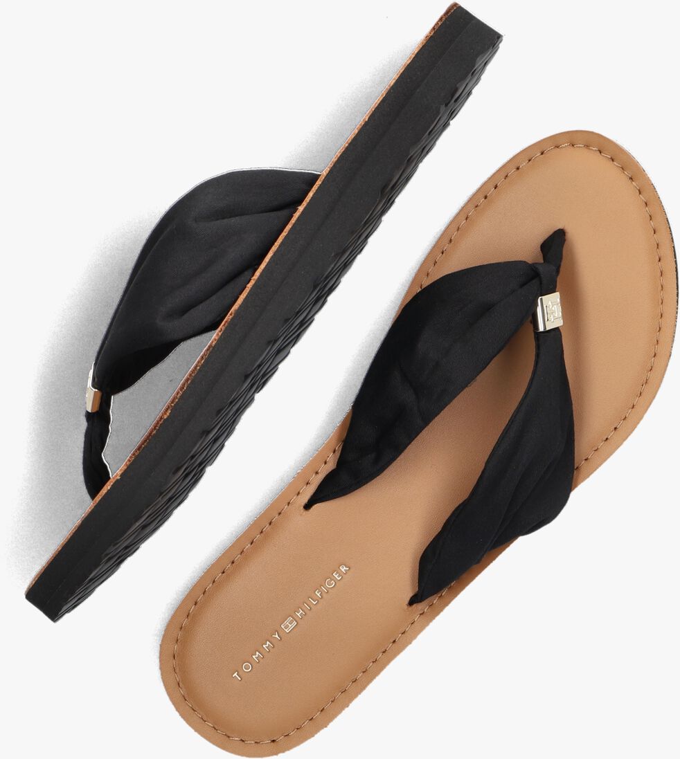 TOMMY HILFIGER zwarte tommy hilfiger teenslippers th elevated beach