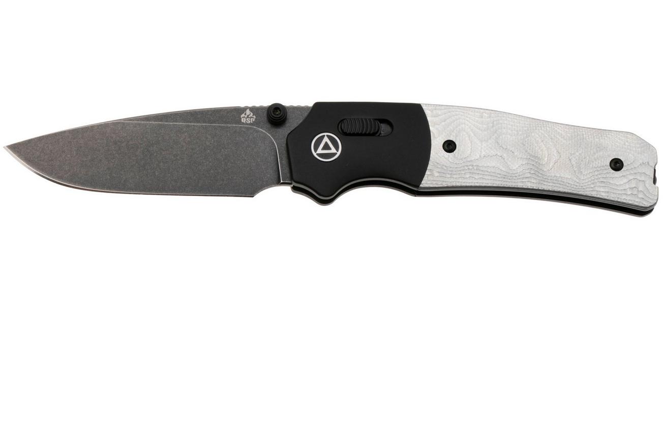 QSP Knife Vault QS157-E2 Blackwashed 14C28N, Aluminium Foil G10, zakmes, Jacob Lundquist design