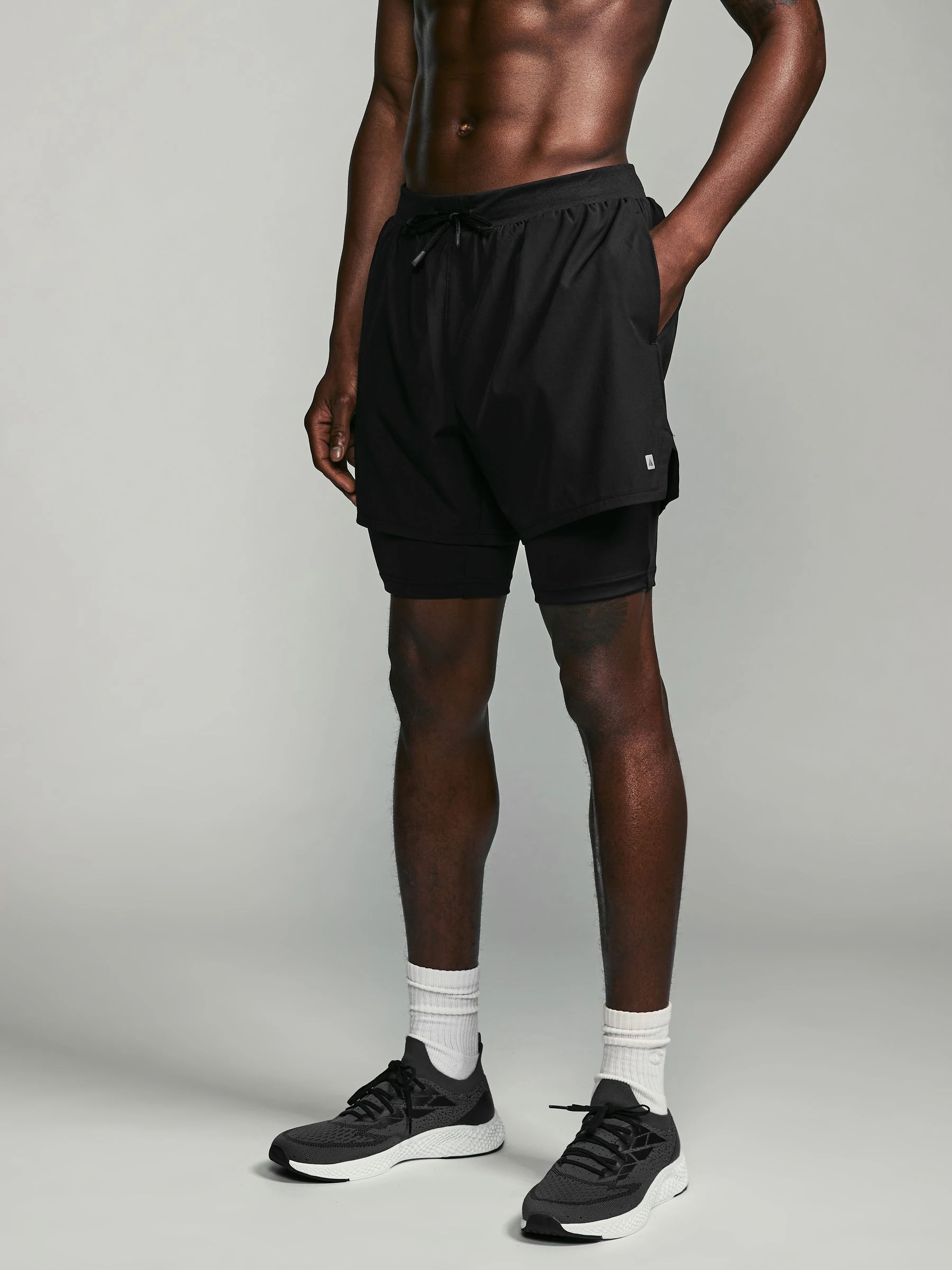 Zwart - Active 2-in-1 shorts