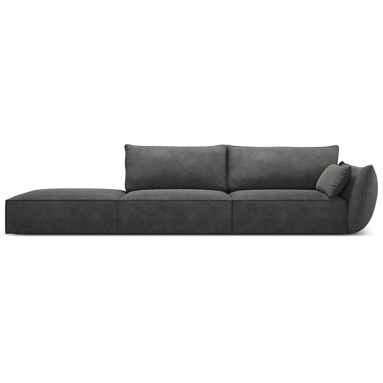 Mazzini Sofas Canapé droit  Vanda 4 Places gris - 286x100x85 cm