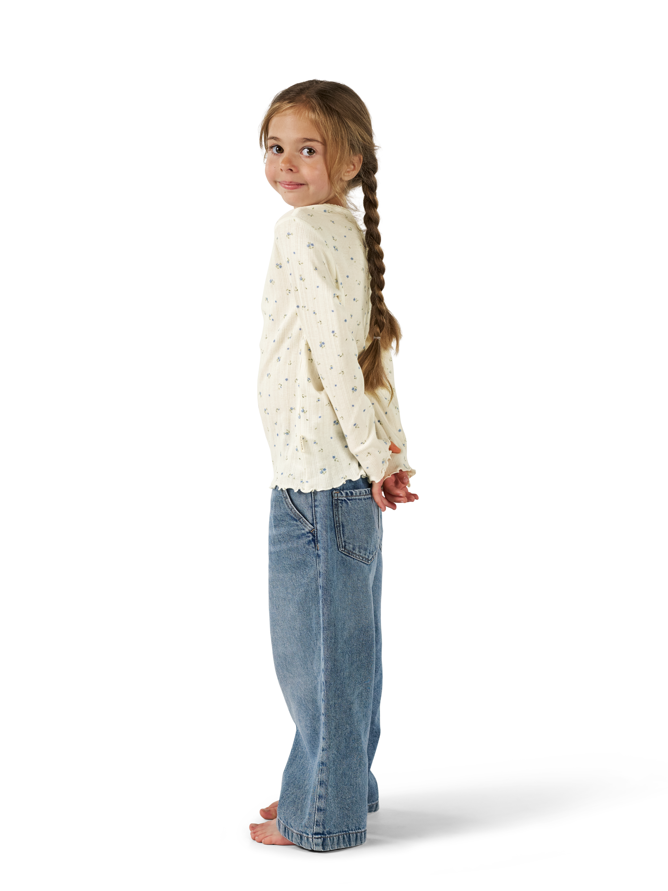 Pointelle shirt van katoen voor kinderen