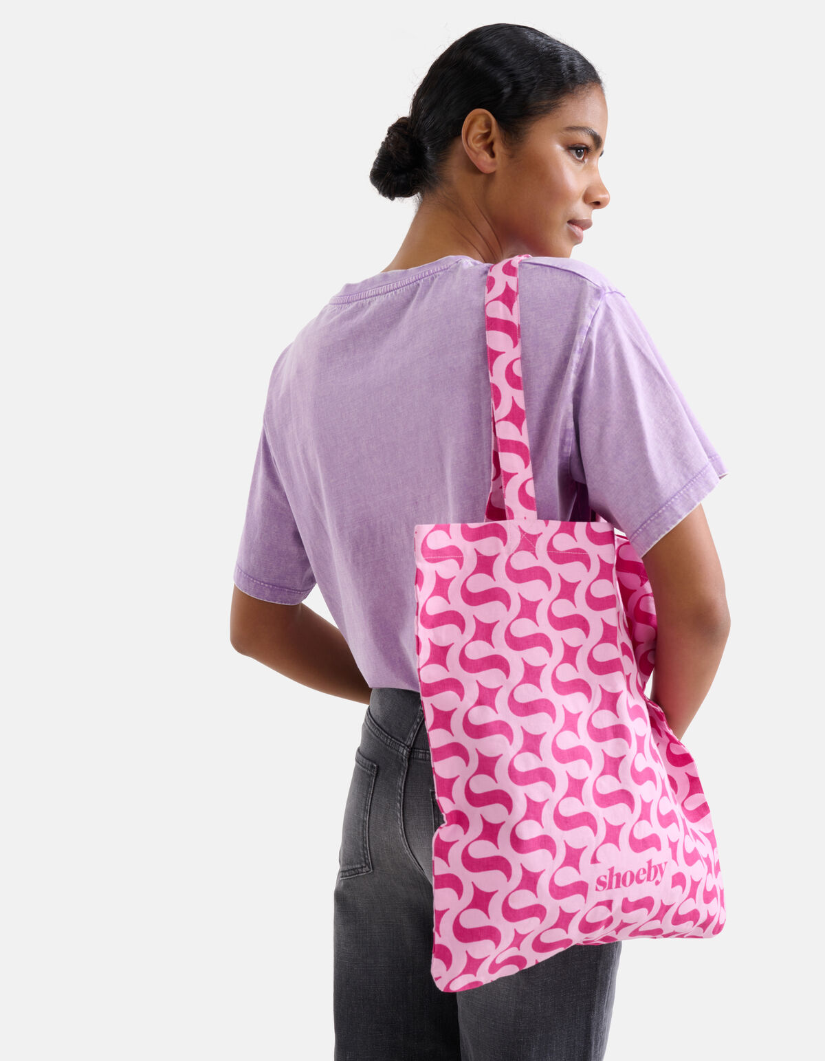 Shoeby Logo Shopper Roze