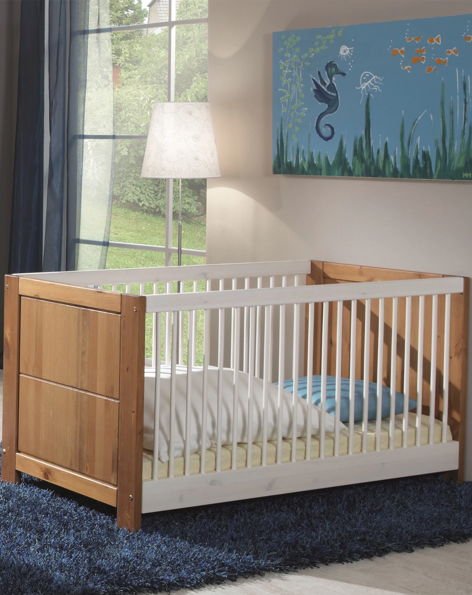 Kinderbett VITA 70 x 140 cm (Farbe: weiß/provence)