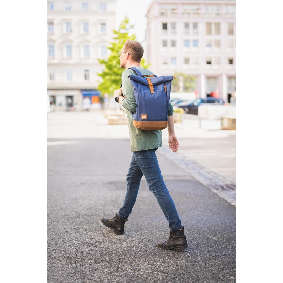 fillikid Wickelrucksack Rolltop Berlin Navy Melange
