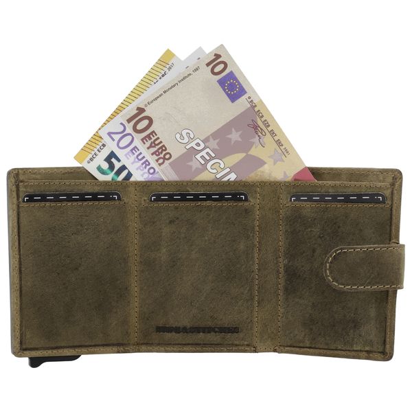 Hide & Stitches Idaho Assorti Safety Wallet Groen