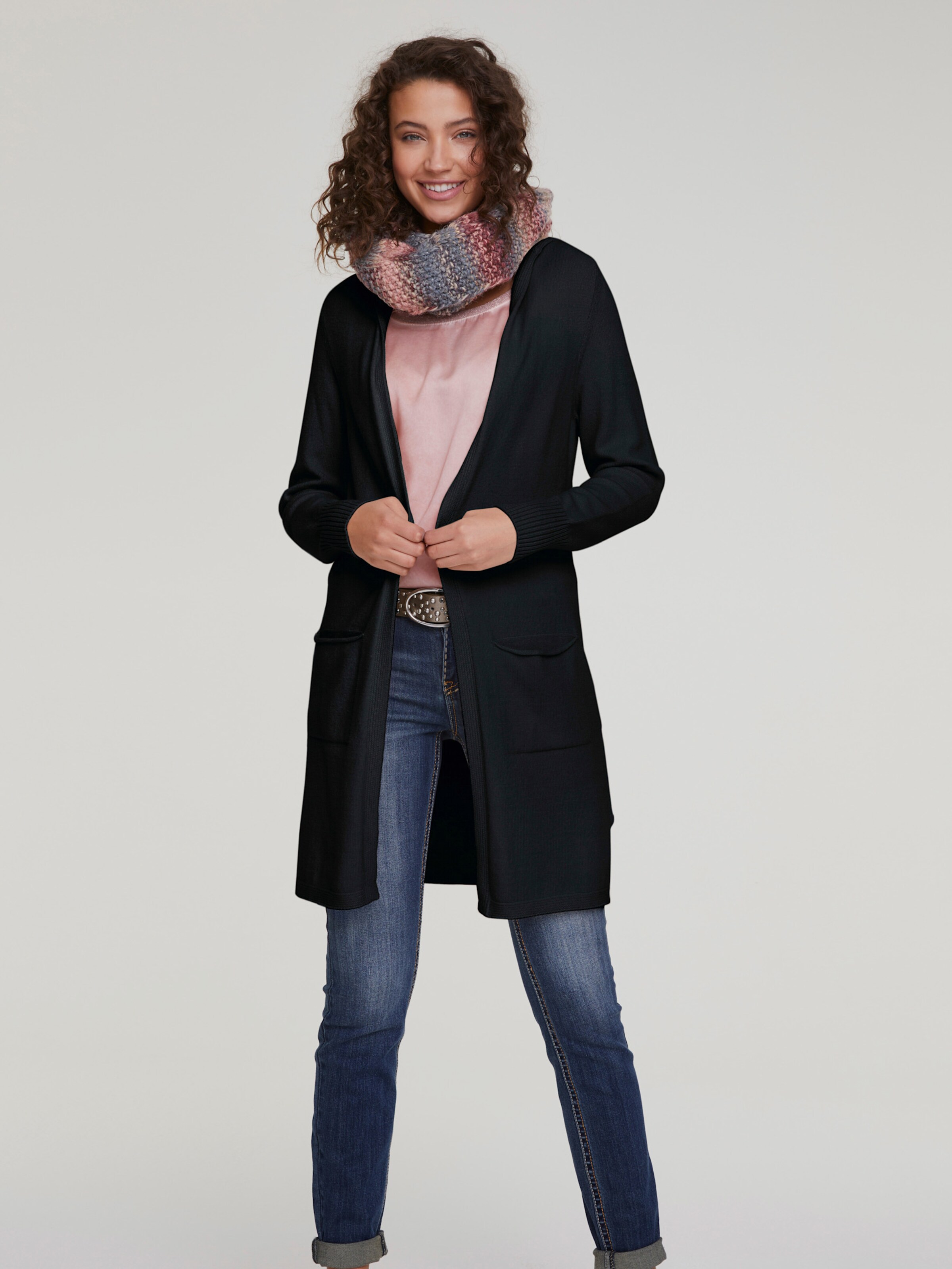 Long-Strickjacke
