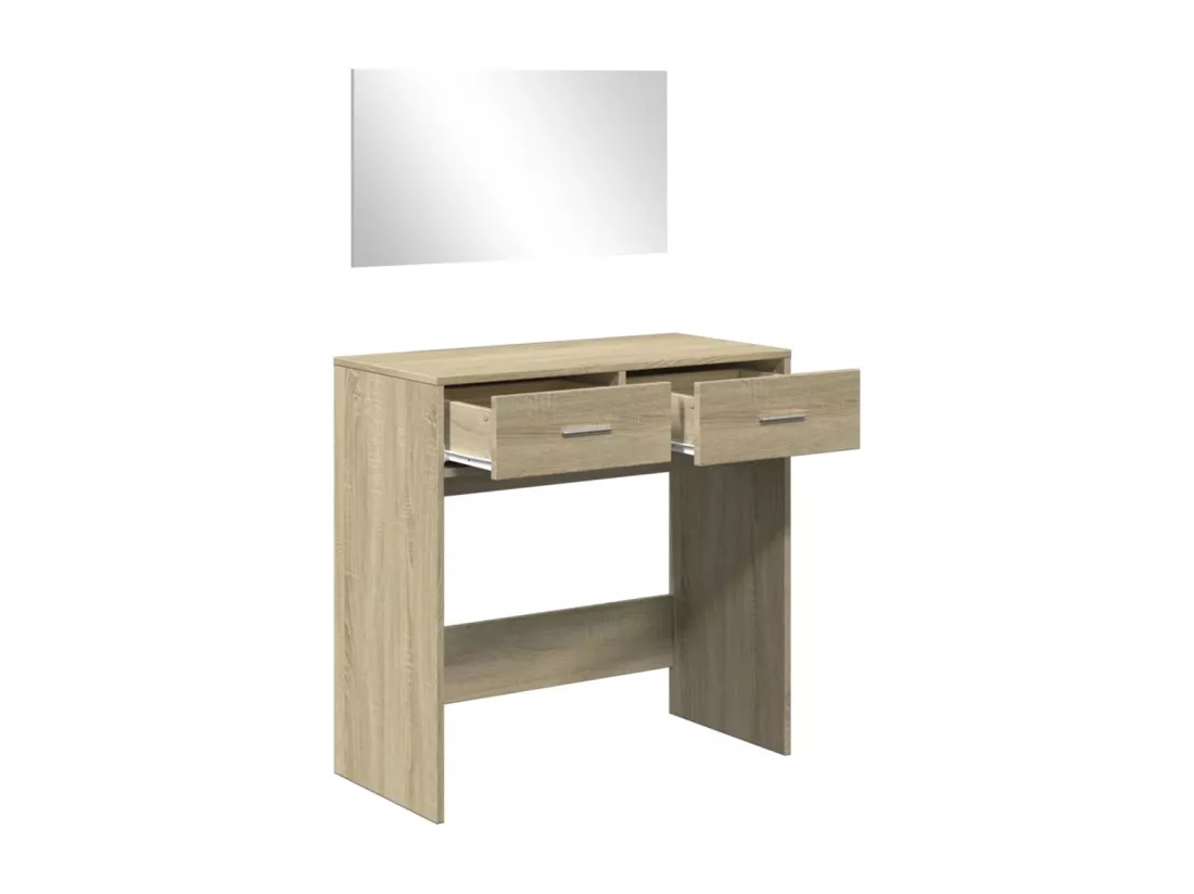 Coiffeuse avec miroir chêne sonoma 80x39x80 cm