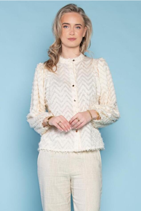 I-coni-K ecru dames blouse
