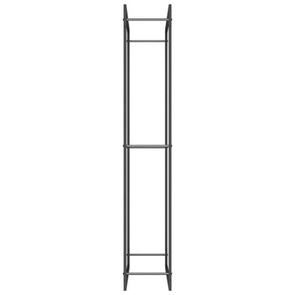 vidaXL Vedstativ matt svart 80x28x154 cm stål
