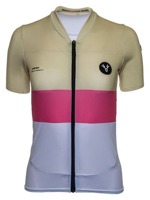 Maillot Manches Courtes Femme LeBram Pas de Peyrol Beige Rose