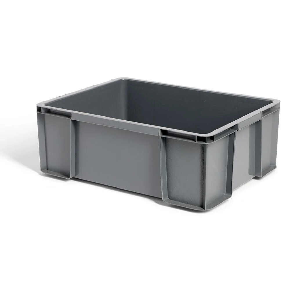 Bac renforcé rangement plastique gris 27L