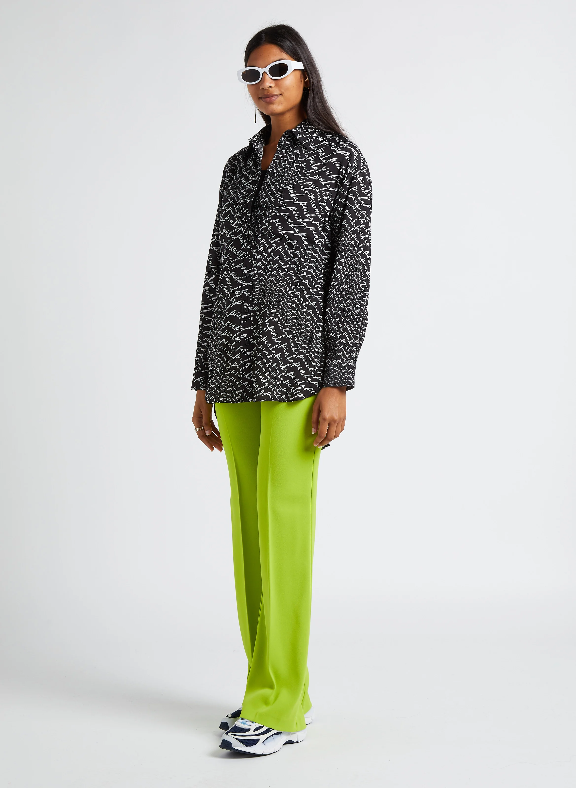 HULKA - Pantalon flare taille haute | Jaune