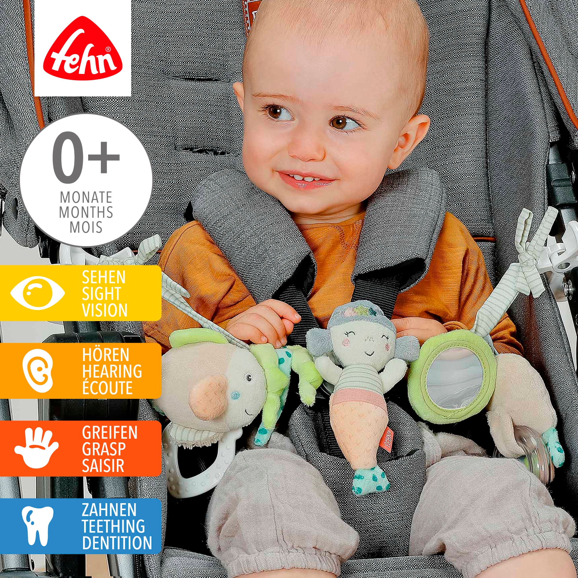 Fehn Kinderwagenkette »Meereskinder« zum Aufhängen an Kinderwagen, Babyschale, Bett, Wiege & Spielbogen
