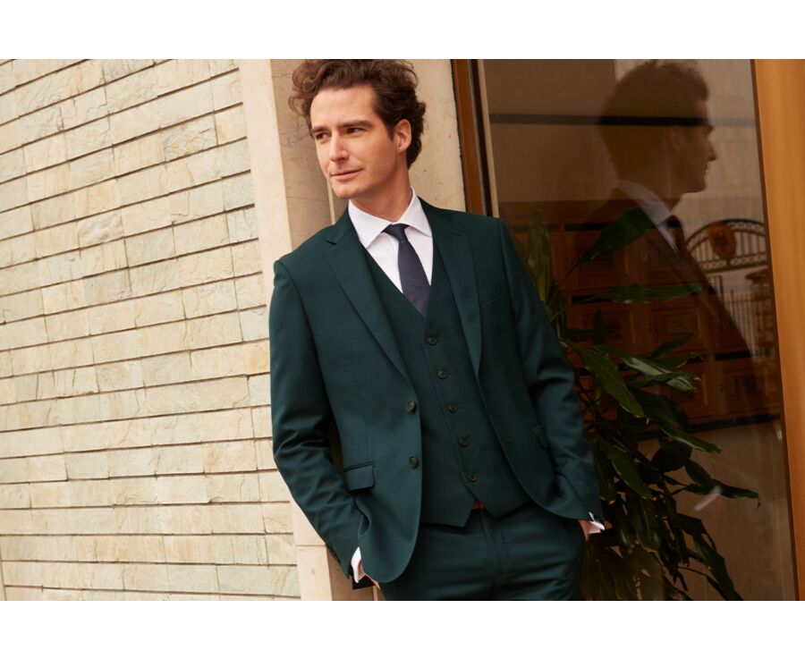 Gilet de costume homme Vert Bouteille - LAZARE