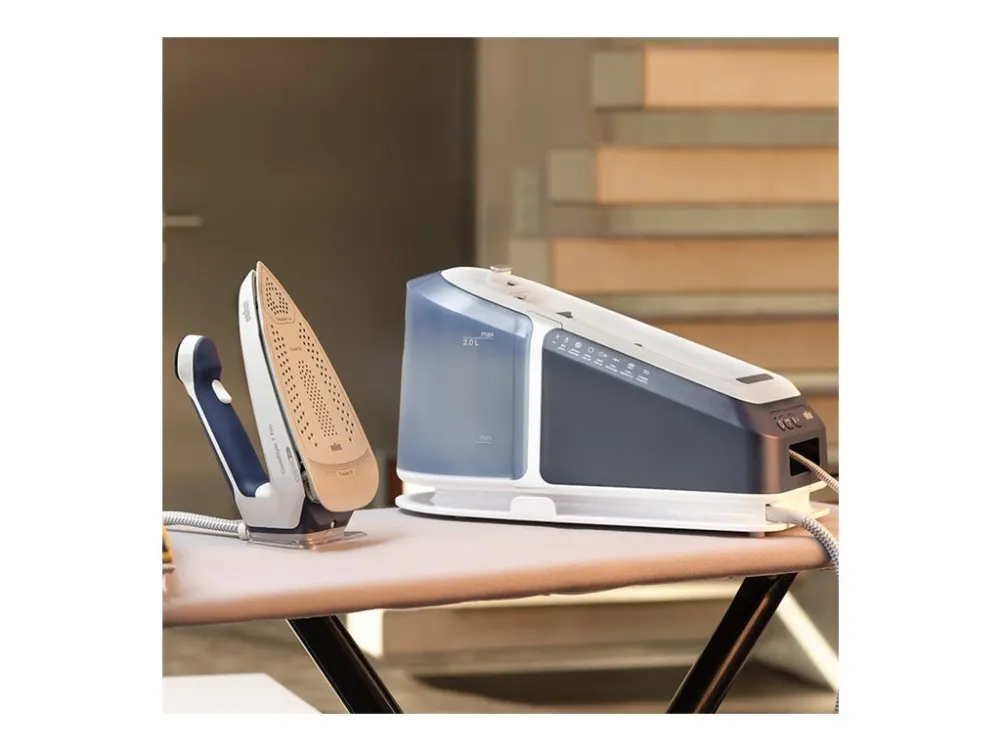 Braun CareStyle 7 Pro IS 7282 BL - Dampstrygejern med automatisk afbrydelse - såleplade: EloxalPlus FreeGlide 3D - 2700 W - blå