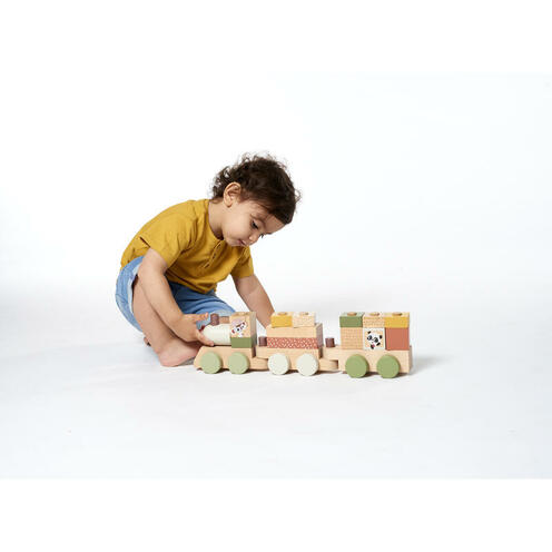 Train empilable en bois BOHO CHIC - TINY LOVE